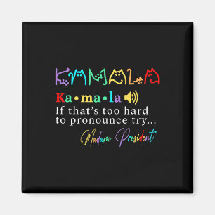 Aimant Madame la Présidente Pro Kamala Harris Colorful Ca