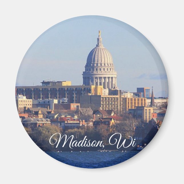 Aimant Madison, Wisconsin Souvenir Keepsaké (Devant)