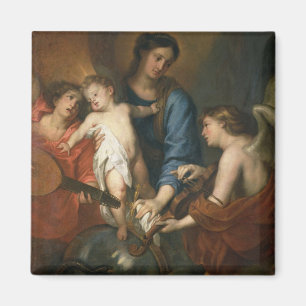 Aimant Madonna et enfant avec des anges