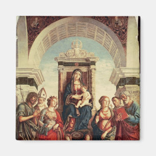 Aimant Madonna et enfant avec des saints