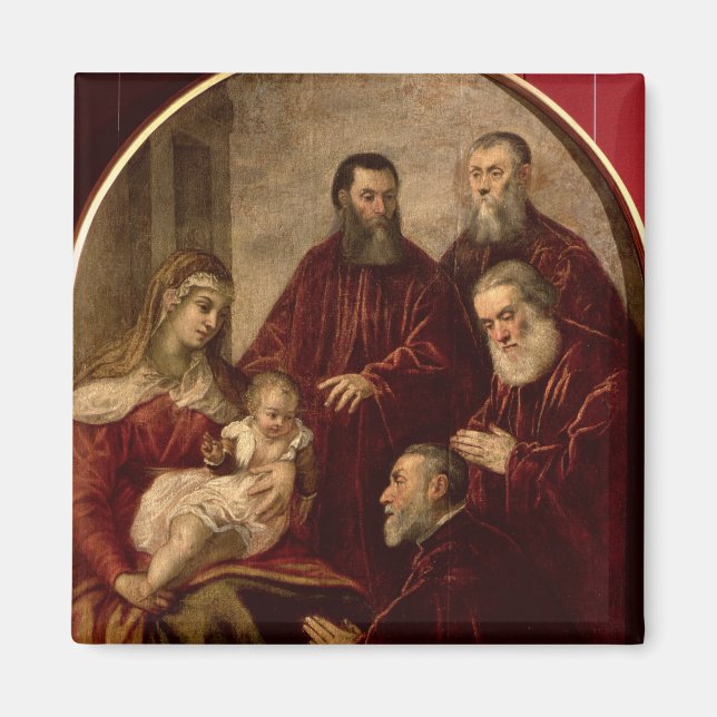 Aimant Madonna et enfant avec quatre hommes d'État (Devant)