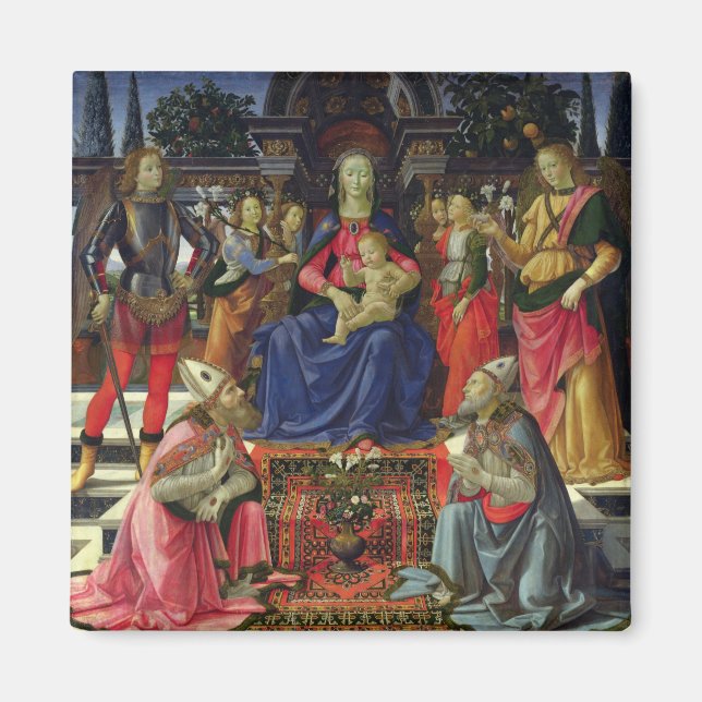Aimant Madonna et Enfant avec SS. Justus, Zenobius et le (Devant)