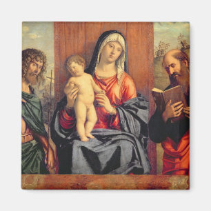 Aimant Madonna et enfant avec St John le baptiste et St