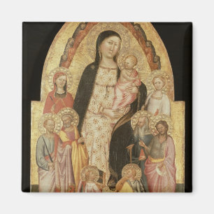 Aimant Madonna et enfant couronnés