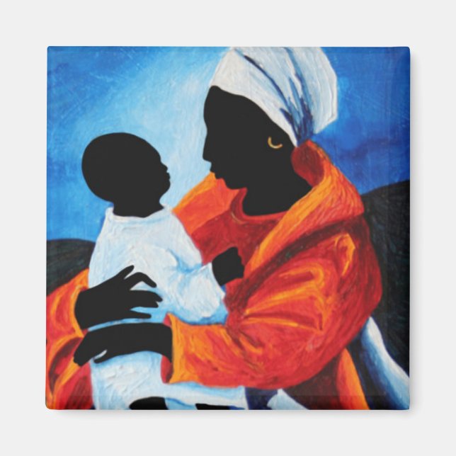Aimant Madonna et enfant - Premiers mots 2008 (Devant)