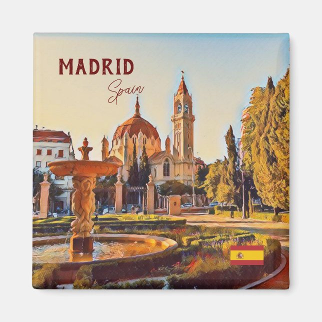 Aimant Madrid Espagne Tourisme souvenir (Devant)