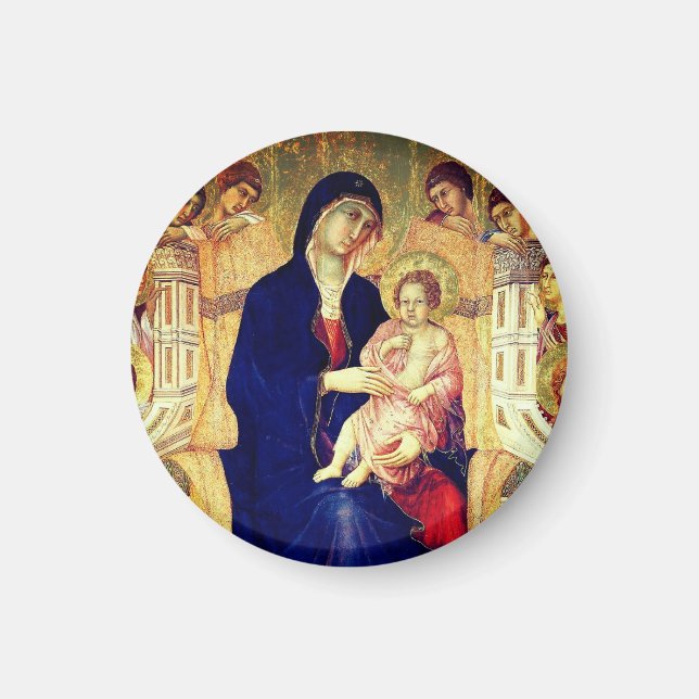 Aimant Maestà, détail de Madonna et Enfant sur le trône (Devant)