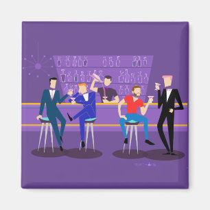 Aimant Magasin de barre gay rétro