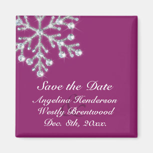 Aimant Magenta hivernal Enregistrer l'aimant de date
