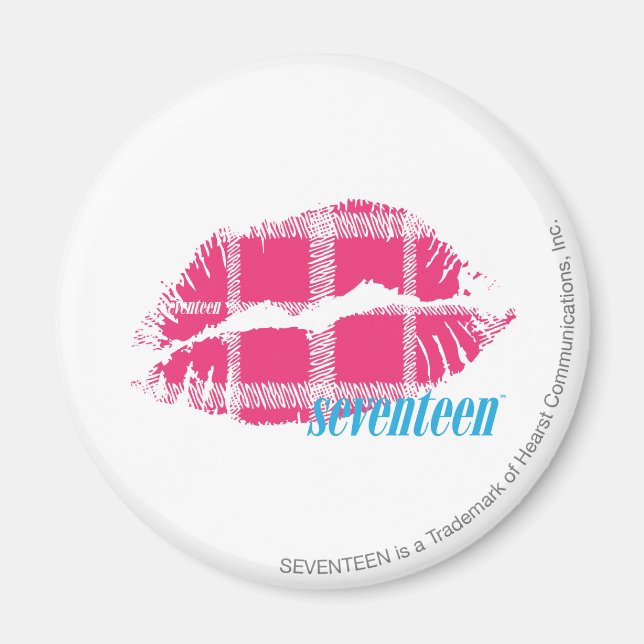 Aimant Magenta Plaid (Devant)