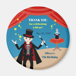 Aimant Magicien Boy Show Fête d'anniversaire