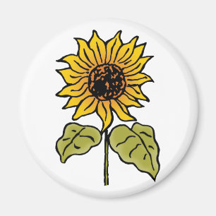 Aimant Magicien vintage de fée Oz Tale Tournesol en fleur