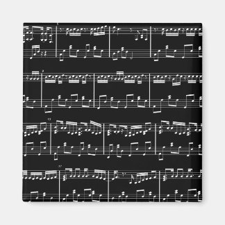 Aimant Magnat de musique en feuille noire