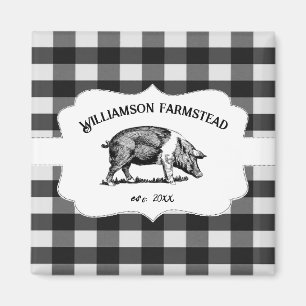 Aimant Magnat de porc de la ferme de Buffalo noir