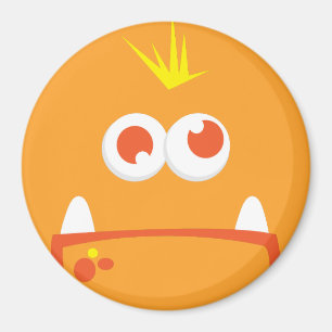 Aimant Magnat de visage de monstre orange