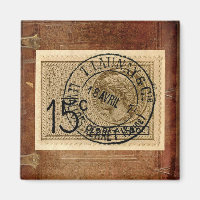 Magnat d'impression de timbre d'antiquité vintage