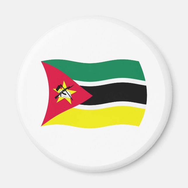 Aimant Magnat du drapeau du Mozambique (Devant)