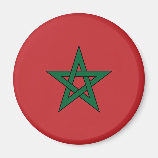 Aimant Magnat du drapeau marocain (Devant)