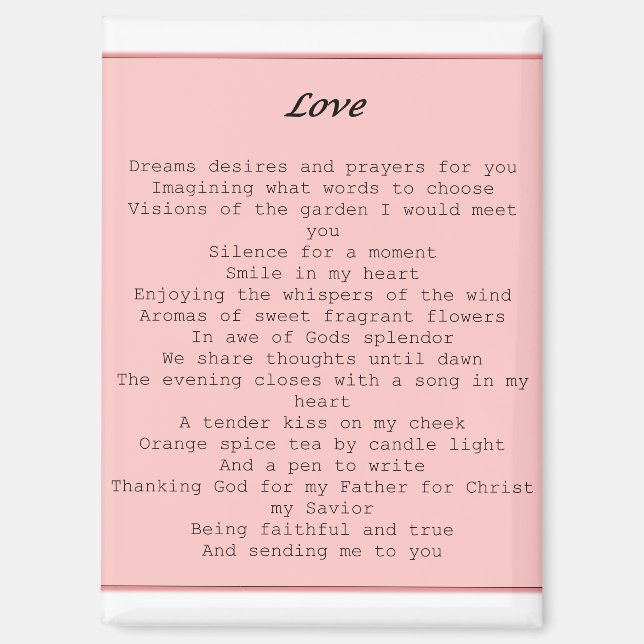 Aimant magnet- "Love" (Recto)