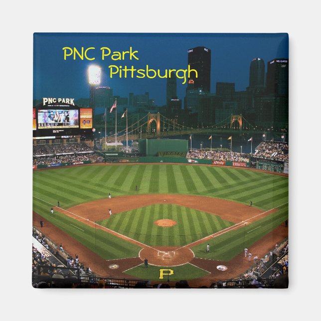 Aimant Magnet-PNC Park Pittsburgh à la nuit (Devant)