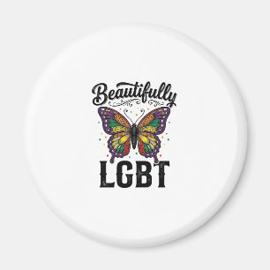 Aimant Magnifique Chemise LGBT Papillon Vintage Fierté_1