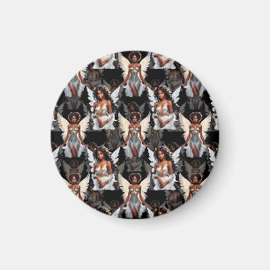 Aimant Magnifique motif de design d'anges fille noire -So