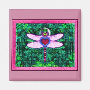 Aimant Magnifique œuvre d'art encadrée “Crackel Framed Dr