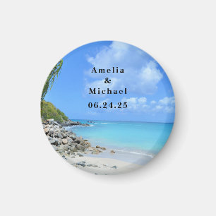 Aimant Magnifique plage tropicale turquoise Enregistrez l