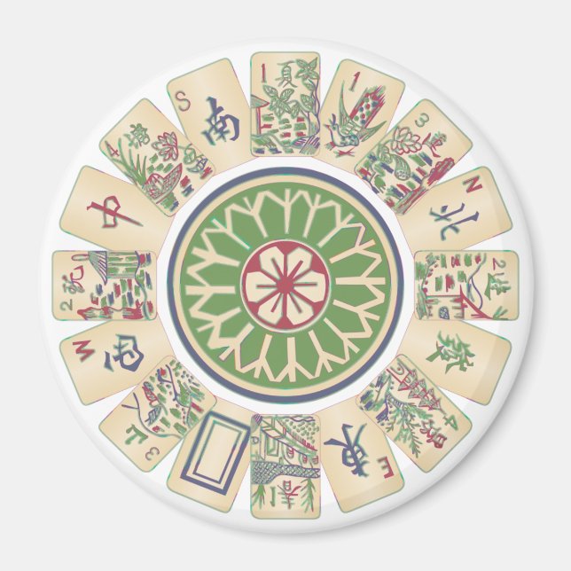 Aimant Mah Jongg Un point magnétique (Devant)