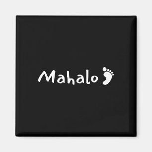 Aimant Mahalo w_emprunte - hawaïen merci - hawaii