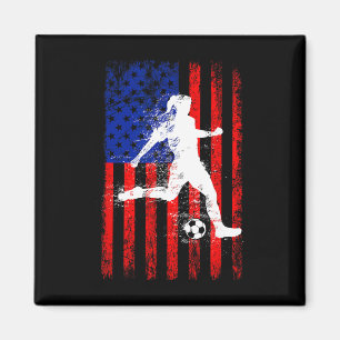 Aimant Maillot de foot drapeau américain Usa pour filles