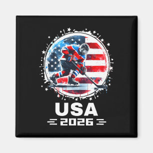 Aimant Maillot de hockey Usa 2026 pour hommes femmes enfa
