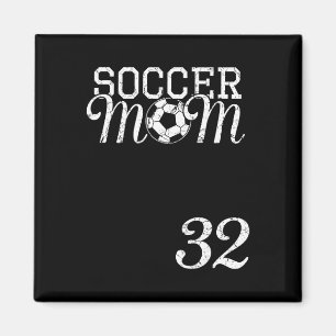 Aimant Maillot de maman de foot Numéro 32 Joueur préféré 