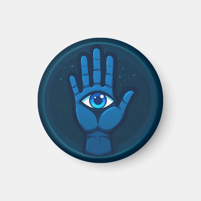 Aimant 👁️ Main Mystique Avec Œil Décoration Spirituelle  (Devant)