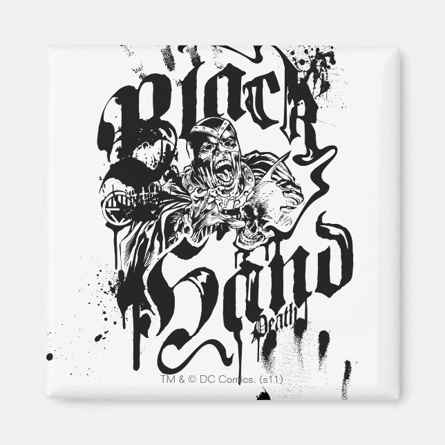 Aimant Main noire - Collage (Devant)