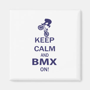 Aimant Maintenez le calme et BMX activé