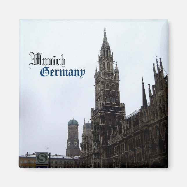 Aimant Mairie de Munich Allemagne Voyage Souvenir (Devant)