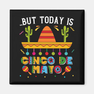 Aimant Mais Aujourd'Hui Est Cinco De Mayo, Cactus Mexicai