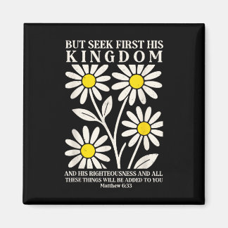 Aimant Mais Cherchez D'Abord Son Royaume Floral Bible Chr