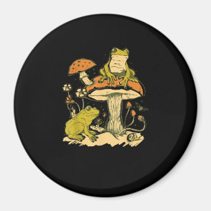 Aimant Maison Champignon Grenouille Style Cottagecore Est