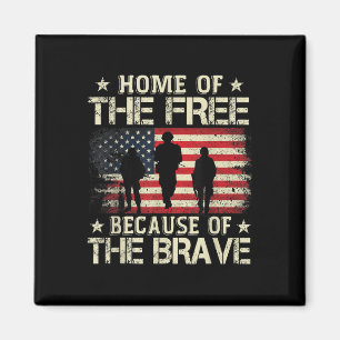 Aimant Maison De La Liberté À Cause Du Brave Drapeau Usa