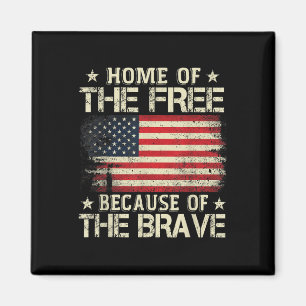 Aimant Maison De La Liberté À Cause Du Brave Drapeau Usa