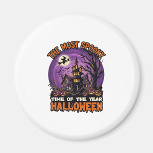 Aimant Maison hantée de Halloween la plus effrayante Sorc