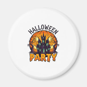 Aimant Maison Hantée Fête Halloween Citrouille Chauves-so