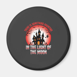 Aimant Maison Hantée Halloween Sorcière Clair de Lune