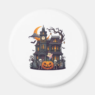 Aimant Maison Hantée Halloween Squelettes Citrouille Fant