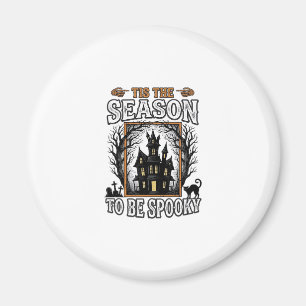 Aimant Maison Hantée Saison Épouvanteable Vintage Hallowe