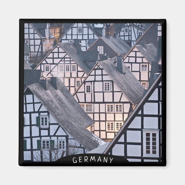 Aimant Maisons à colombages en Freudenberg, Allemagne (Devant)