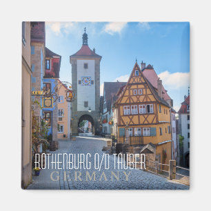 Aimant Maisons colorées à Rothenburg, Allemagne