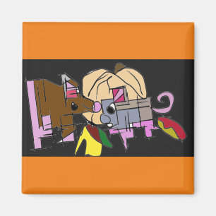 Aimant Maisons et citrouille